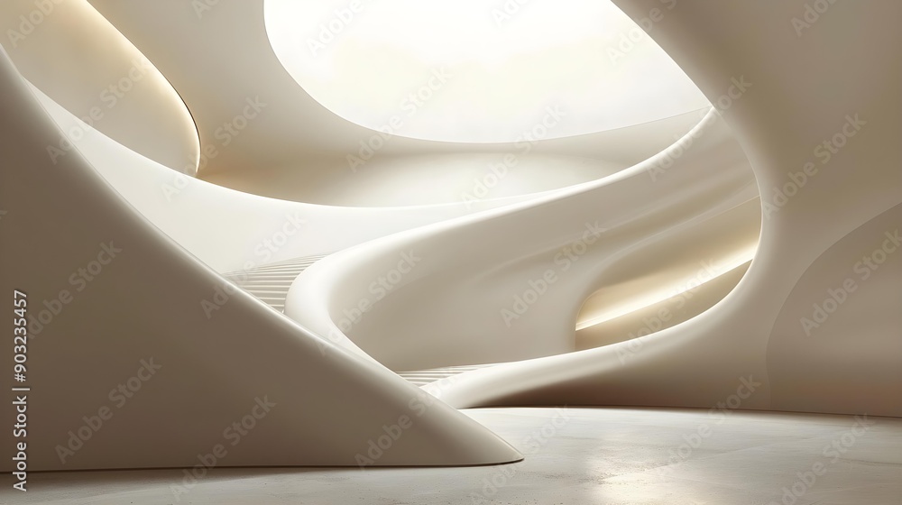 Wall mural luxury parametric abstract architecture