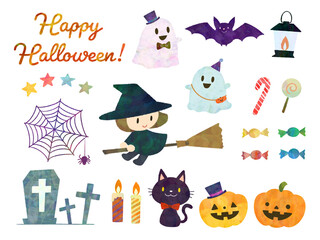 halloween icons set