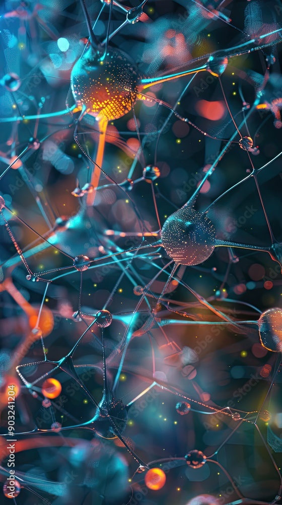 Poster Intricate Webs of Machine Learning Connections Illuminating the Future of Technology in a Dynamic Digital Landscape