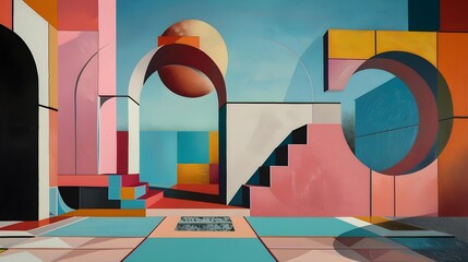 Everyday objects in a Cubist style transformation