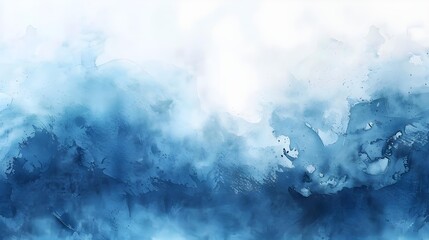 Ombre blue watercolor abstract background