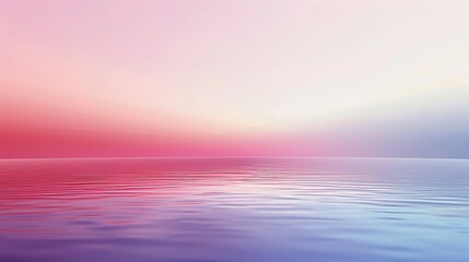 Obraz premium Serene Sunset over Calm Water, Pink and Blue Hues