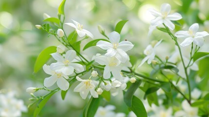 White Flowers in a Garden