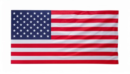 usa or american flag isolated on white background 3d render