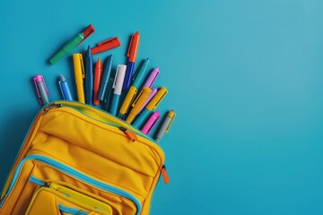 Backpack Full of Colorful Pens