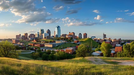 Panoramic view of Kansas City skyline