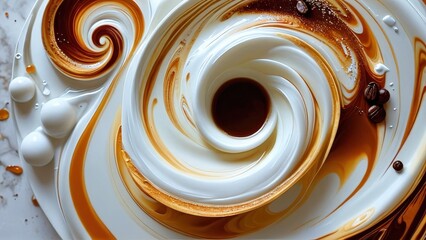 Swirling Coffee Abstract.