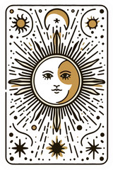 tarot card with woman, swords and cups