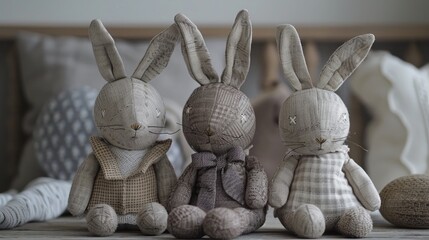 Easter Bunny Soft Toys Crafted by Hand