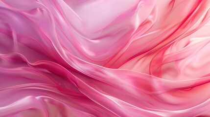 Obraz premium Flowing Pink Fabric: A Study in Texture and Light