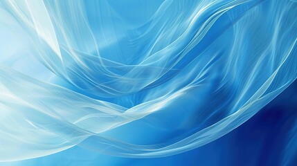 Fototapeta premium Abstract Blue and White Flowing Lines Background