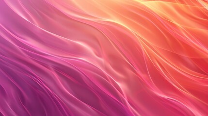Obraz premium Pink and Orange Abstract Waves: A Flowing Background