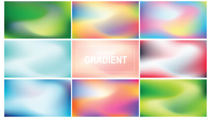 Fototapeta premium abstract background gardient vector set