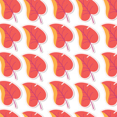 Fototapeta premium Autumn leaves pattern background Vector