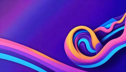Colorful abstract modern minimalist swirling rainbow purple background 6
