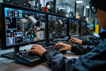 Robotics trainees learn hands on skills in control room training.