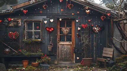 Photo of a cute little rustic cottage decoration