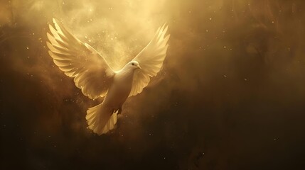 Ethereal winged dove symbolizing the Holy Spirit