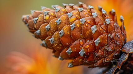Macro photography of a pinecone