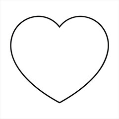 Heart line art vector