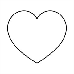 Heart line art vector