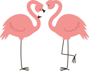 Flamingo Birds Couple
