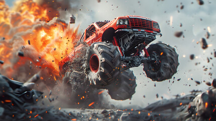 Ai Controlled Monster Truck Demolishes Old Cars