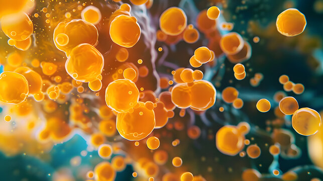 Microscopic Chemical Process of Yellow Fat Cells