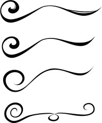 Obraz premium long swirl elements.eps