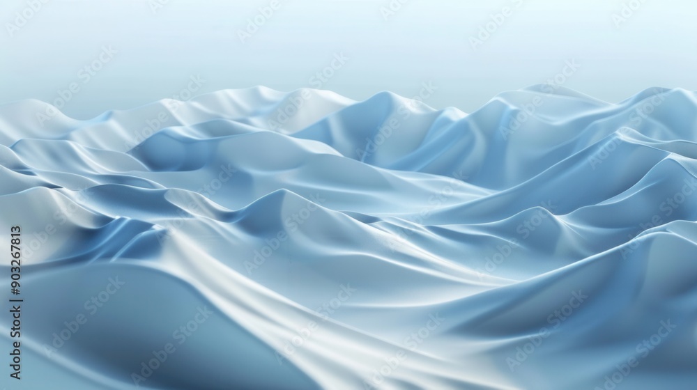 Poster Dynamic Abstract 3D Background. Motion and Depth concept