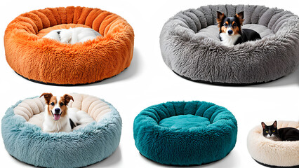 Modern Pet Furniture: Round Pet Bed Collection