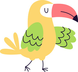 Parrot Bird Hand Drawn