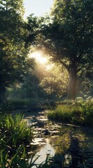 Obraz premium Futuristic Cityscape. Advanced Technology and Sustainable Living Concept