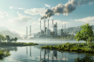 Obraz premium Clean Air Initiatives. Environmental health concept