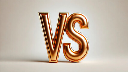Bold gold VS symbol for competition themes