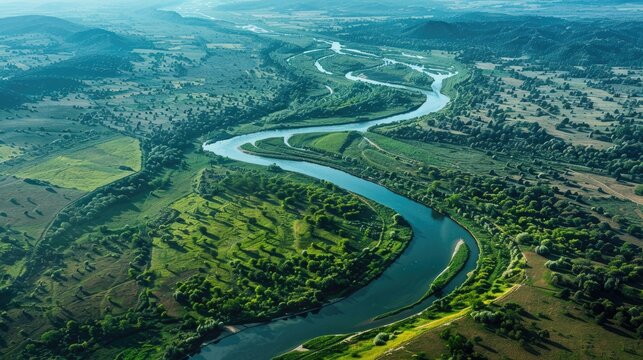 watershed A river is a geographical phenomenon in which water flows through dry land from one place to another river functions as a natural drainage system Rivers are part of the hydrological cycle
