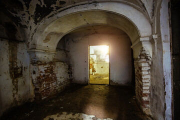 Fototapeta premium Vaulted dungeon under old church