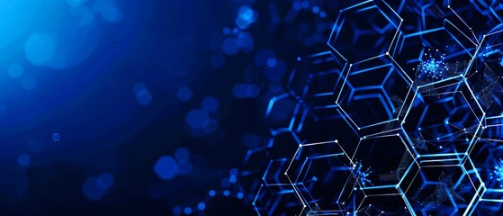 Obraz premium Abstract hexagon lines technology background