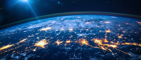 Obraz premium Global networking and Communication technology for internet business. Global world network and Telecommunication on world map