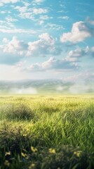 Tranquil Forest Serenity. A nature background depicting a serene and high detailed plain landscape scene