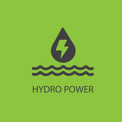 Hydropower Icon Logo Design Vector Template Pixel Perfect Sign And Symbol Illustration 