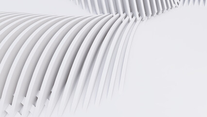 Naklejka premium Abstract Curved Shapes. White Circular Background.