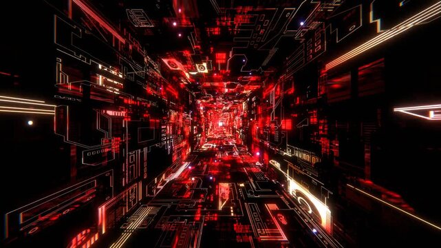 VJ トンネル ワープ サイバー 基地 電子 赤 [ループ対応] [別Verあり]