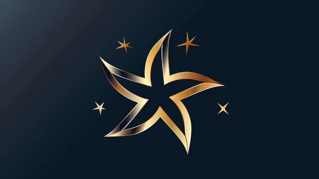 golden star logo background