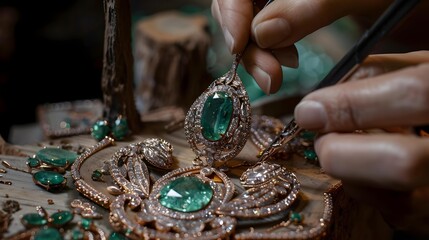 Jeweler making a piece of jewelry