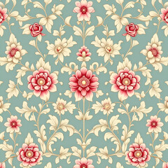 seamless pattern with flowers