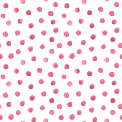 Abstract watercolor polka dots confetti background