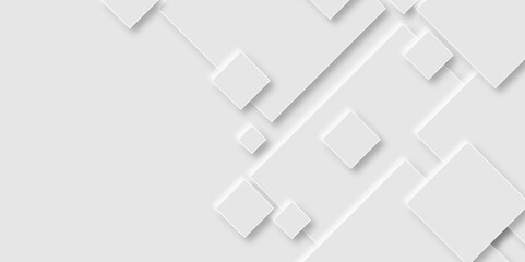 Abstract white rectangle shape geometric line background. abstract seamless modern white and gray color technology concept geometric rectangle vector background neomorphism style poster, banner design