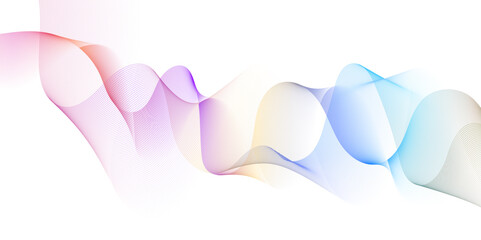 Abstract pink wavy lines Digital frequency track equalizer background. Curved wave smooth stripe seamless pattern. Wave lines created using blend tool. graphic design template banner business wave.