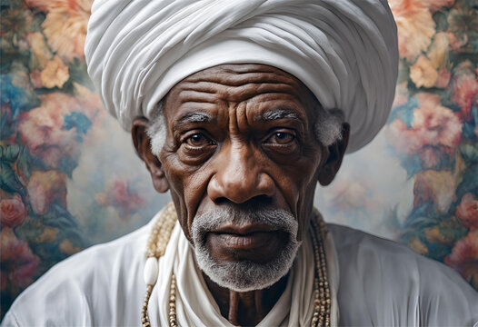 Senhor com Turbante Oj&aacute; Umbanda Candombl&eacute;.